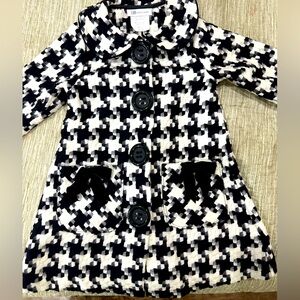 Bonnie Jean Houndstooth design coat 3T